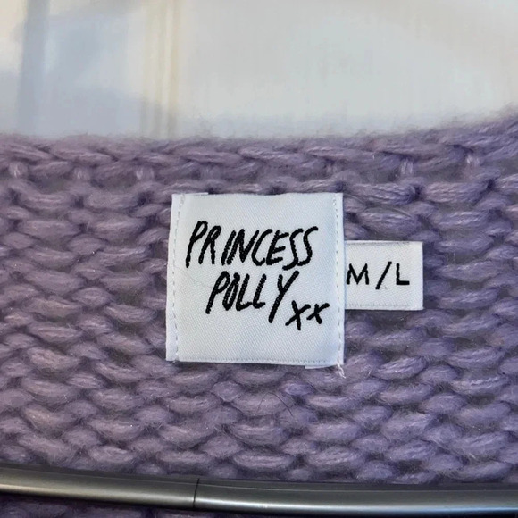 Princess Polly Purple Knit Sweater Size M/L - Picture 4 of 5